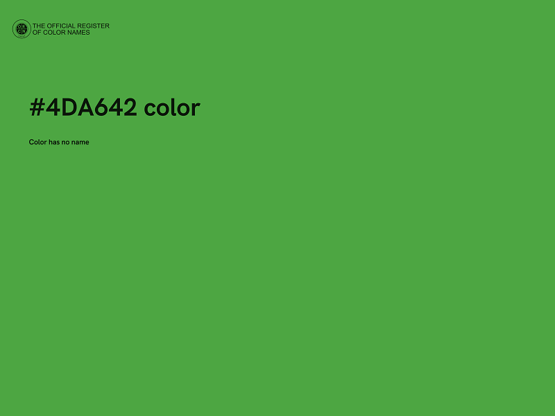 #4DA642 color image