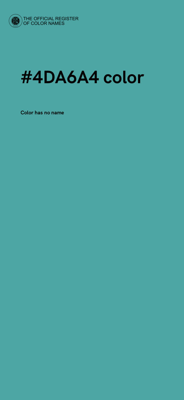 #4DA6A4 color image