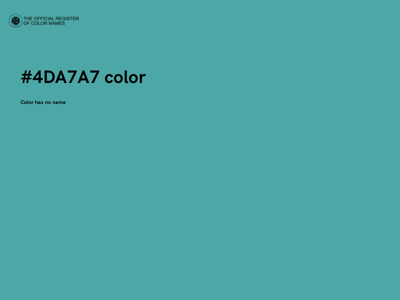 #4DA7A7 color image