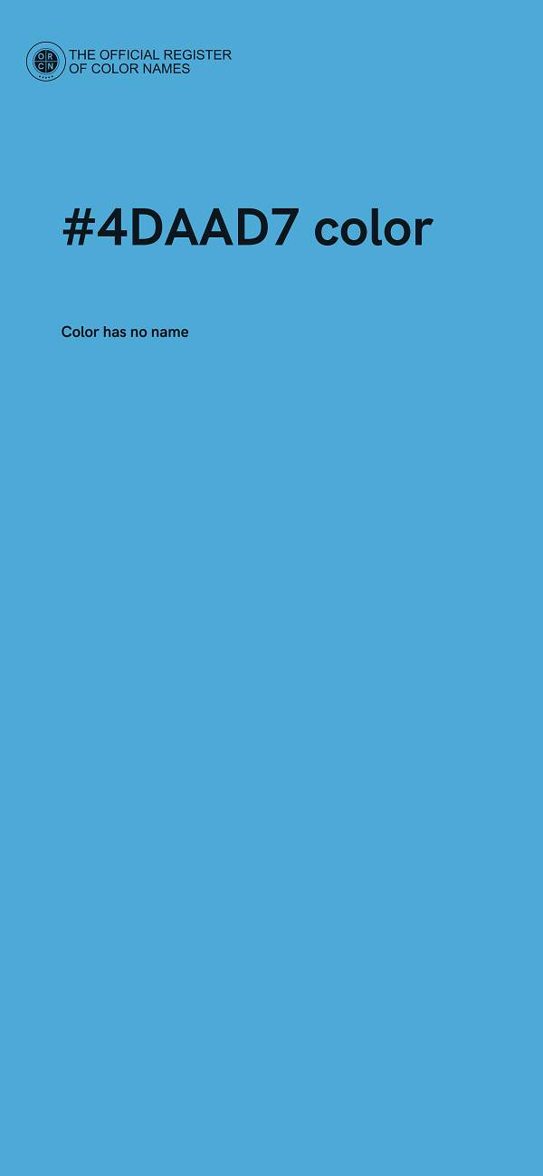 #4DAAD7 color image