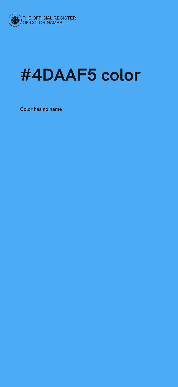 #4DAAF5 color image
