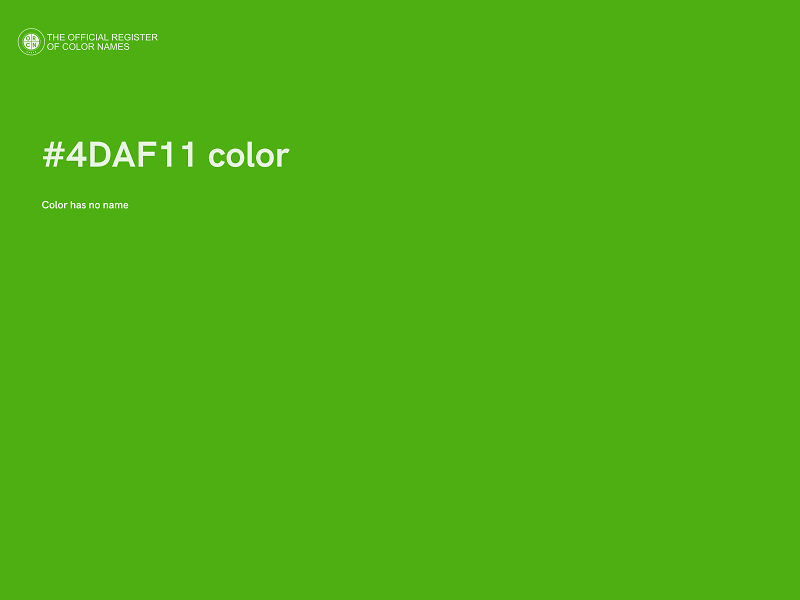 #4DAF11 color image