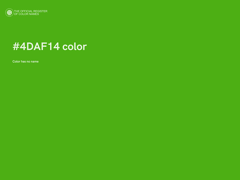 #4DAF14 color image