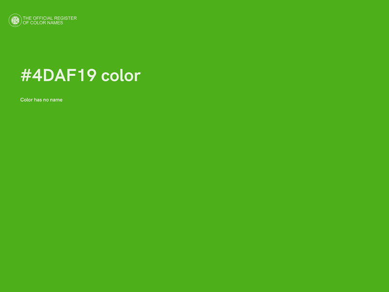 #4DAF19 color image