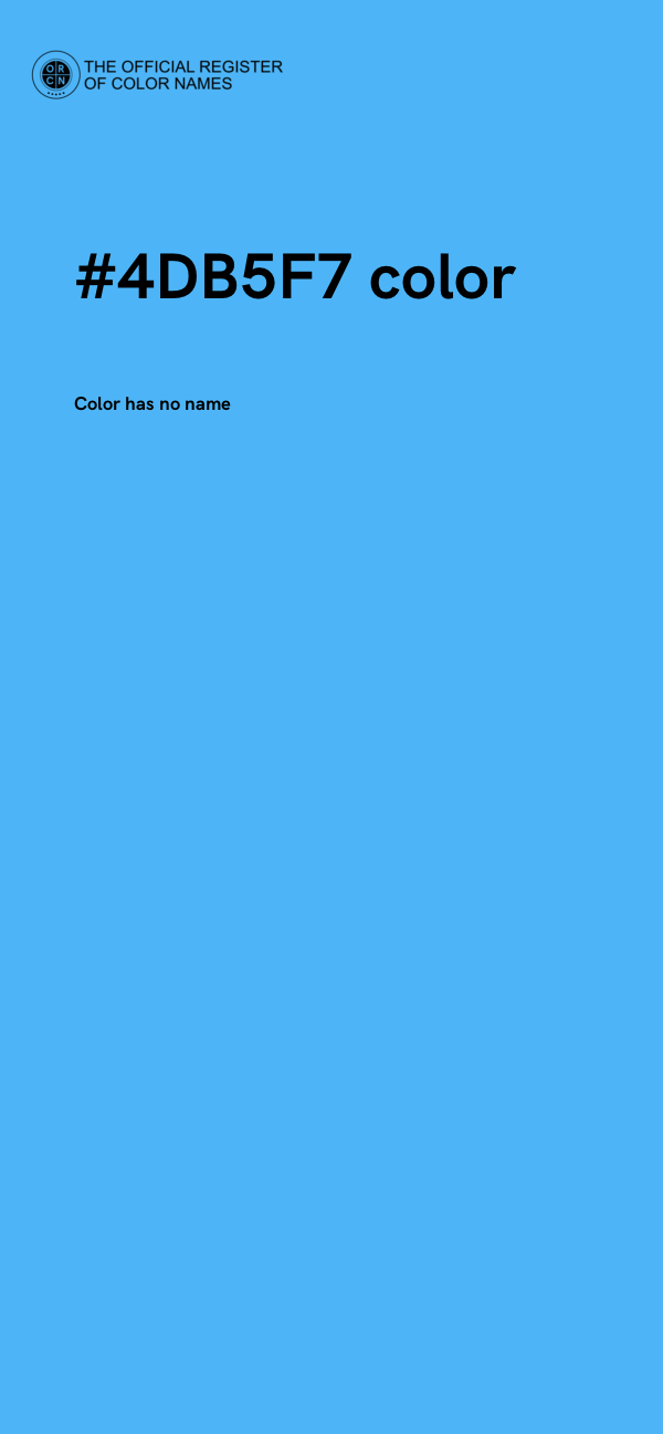 #4DB5F7 color image