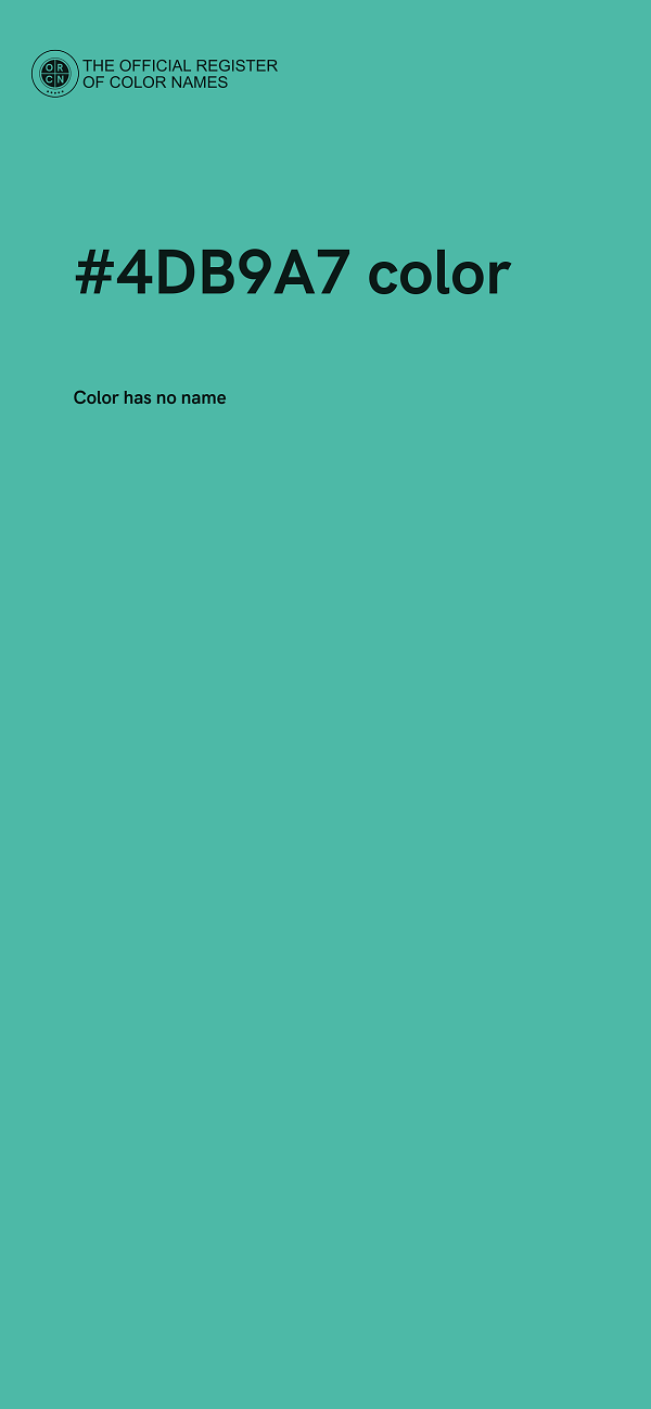 #4DB9A7 color image