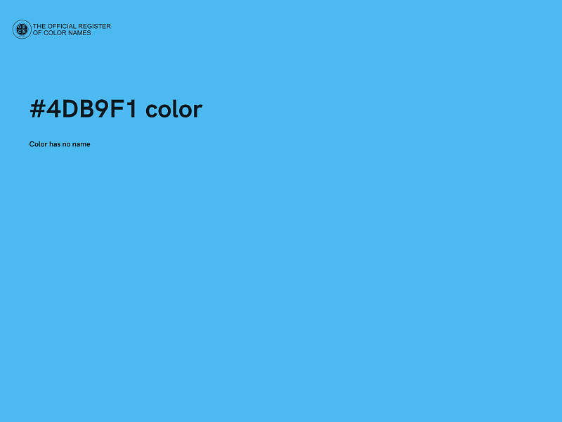 #4DB9F1 color image