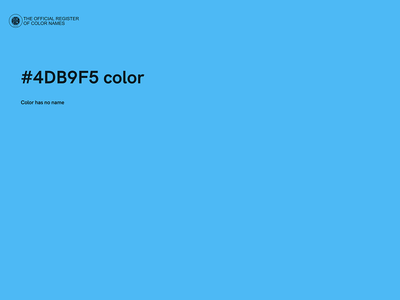 #4DB9F5 color image