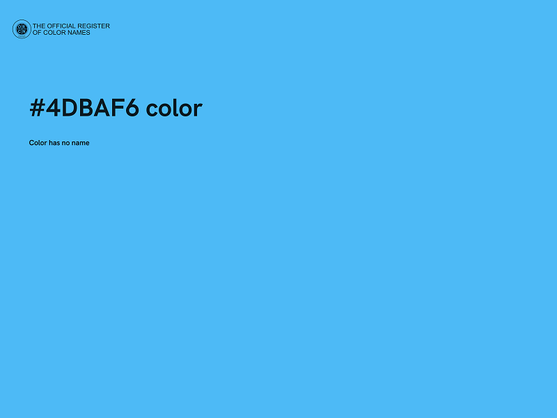 #4DBAF6 color image