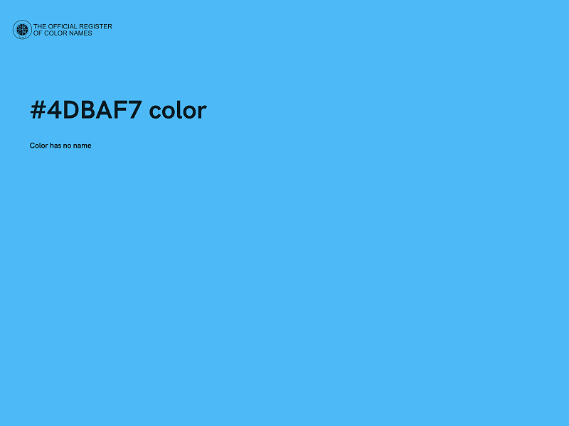 #4DBAF7 color image