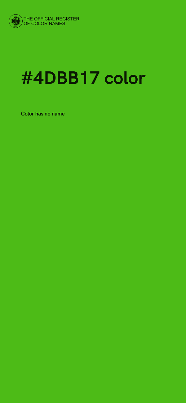 #4DBB17 color image