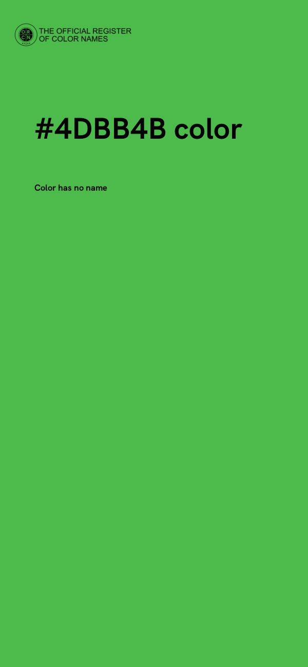 #4DBB4B color image