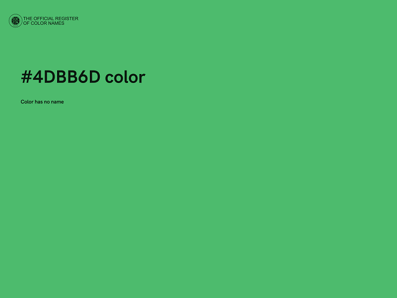 #4DBB6D color image