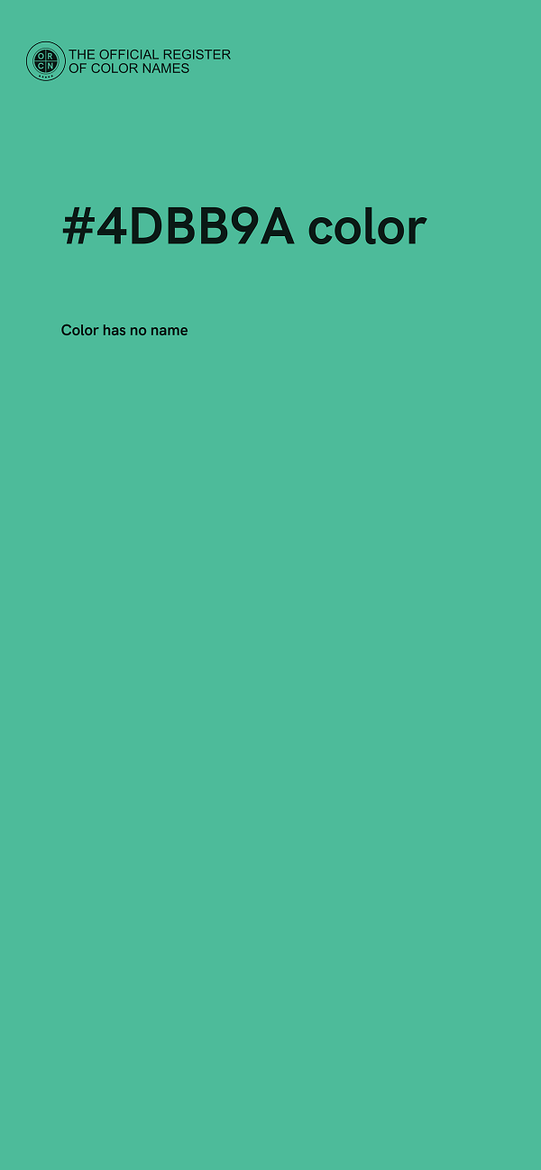 #4DBB9A color image
