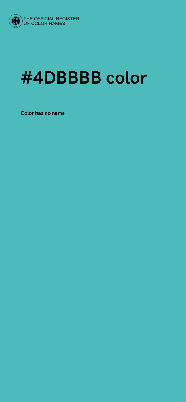 #4DBBBB color image