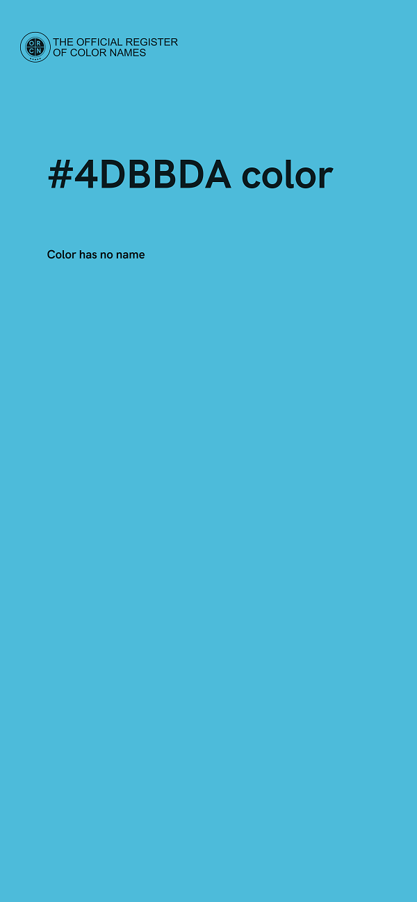 #4DBBDA color image