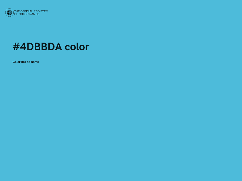 #4DBBDA color image