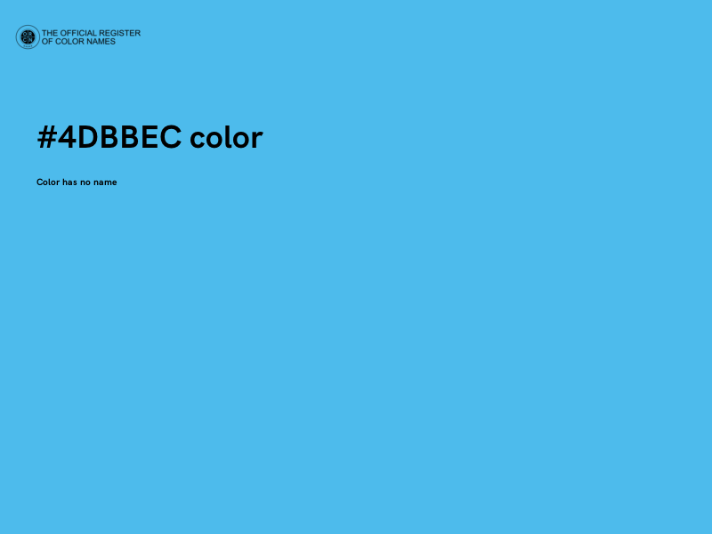 #4DBBEC color image