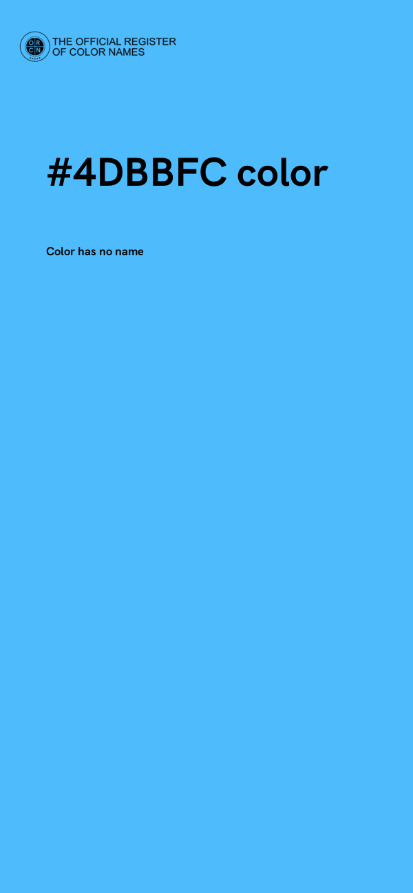 #4DBBFC color image