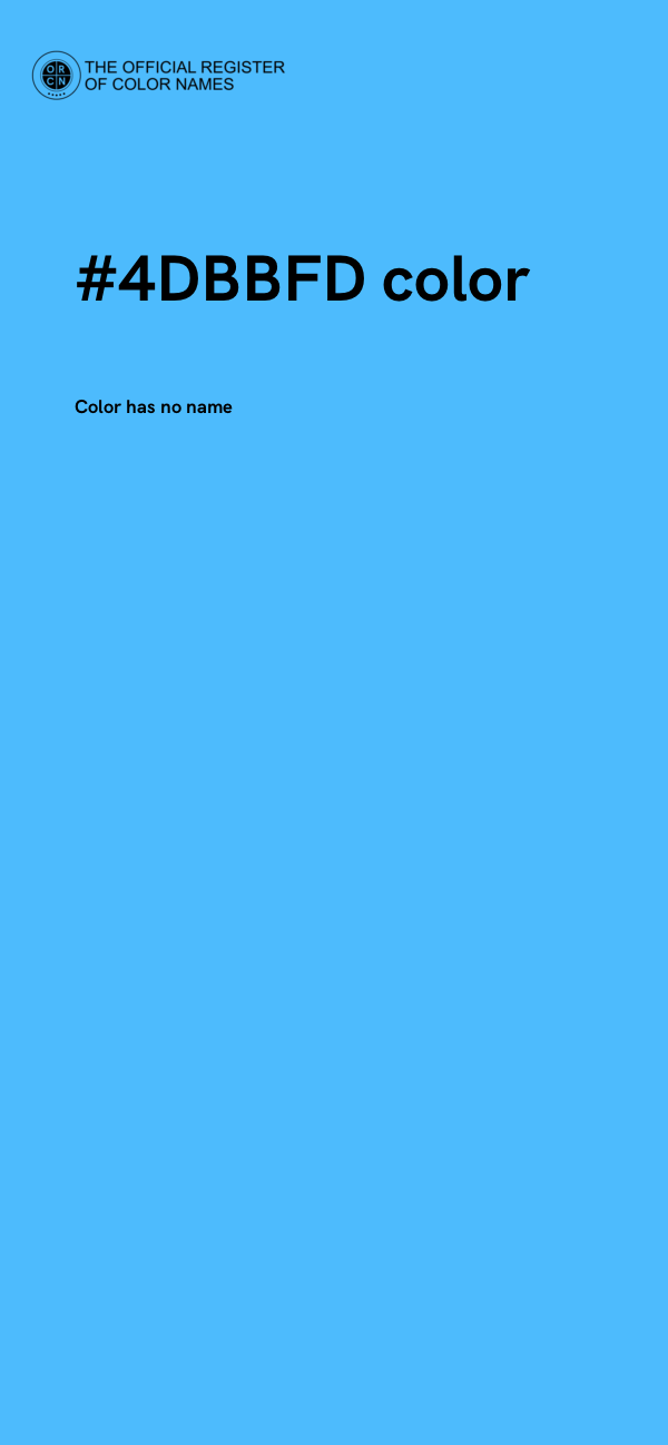 #4DBBFD color image