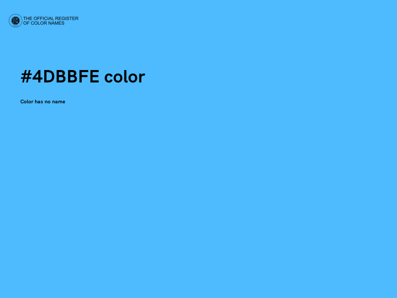 #4DBBFE color image