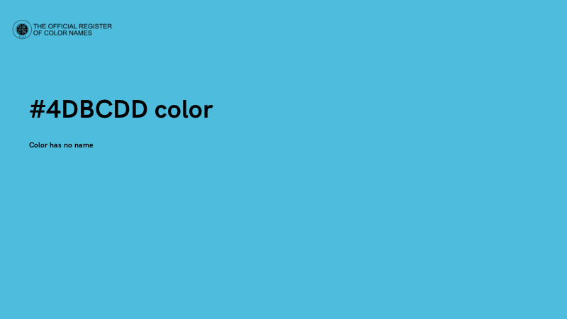 #4DBCDD color image