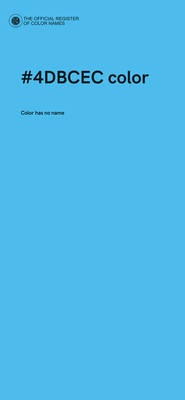 #4DBCEC color image