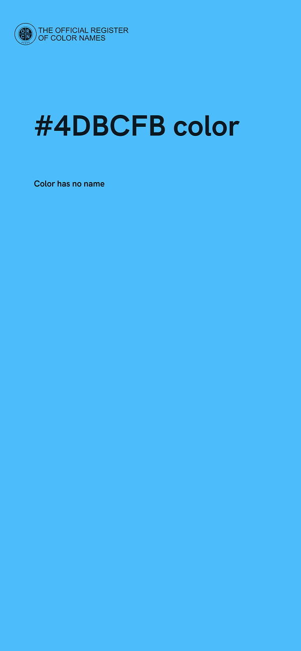 #4DBCFB color image
