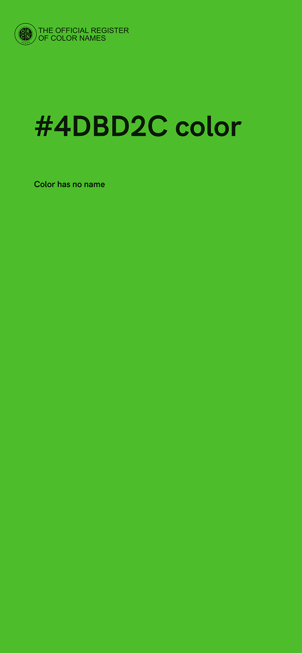 #4DBD2C color image