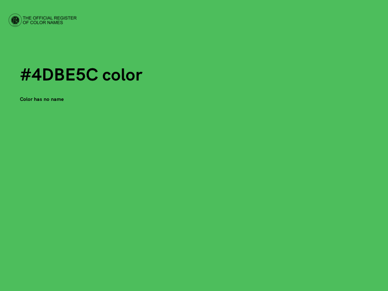 #4DBE5C color image