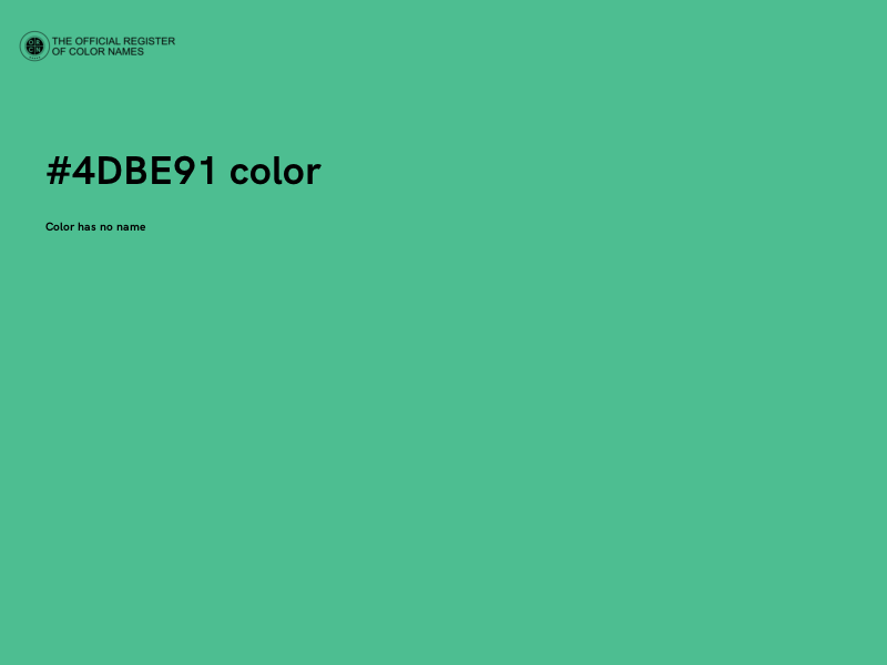 #4DBE91 color image