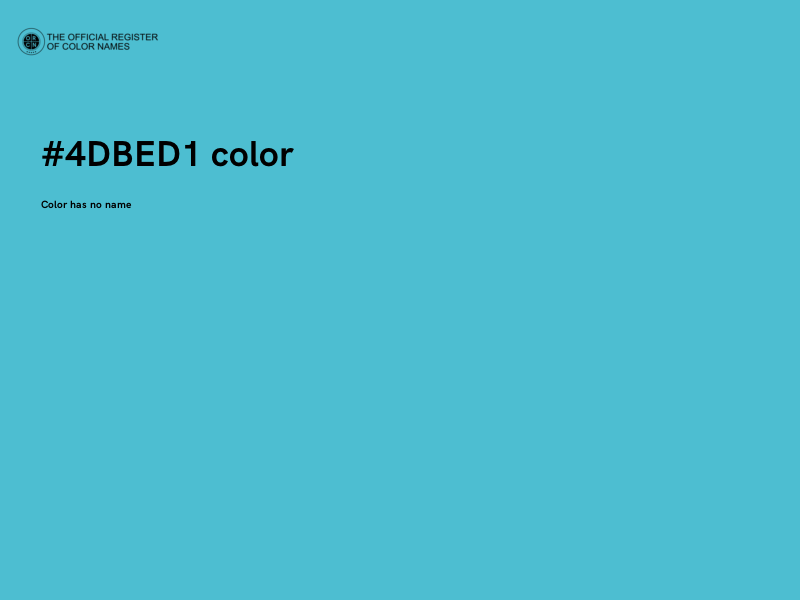 #4DBED1 color image