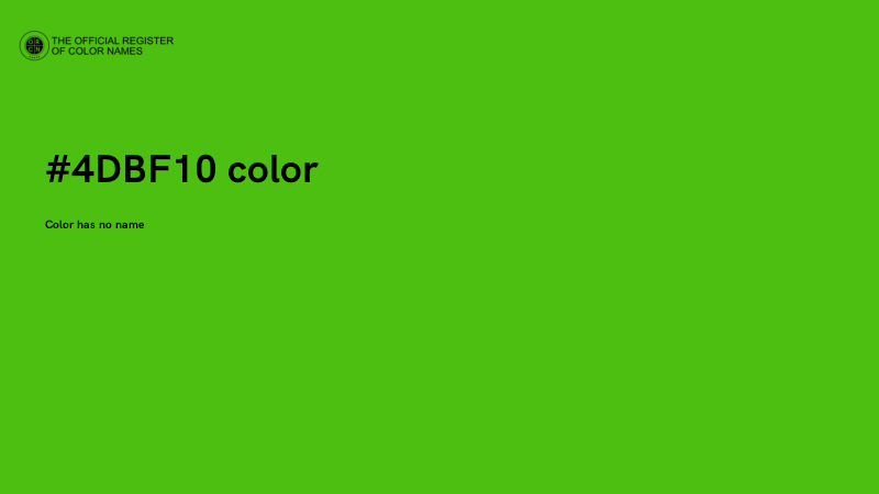 #4DBF10 color image