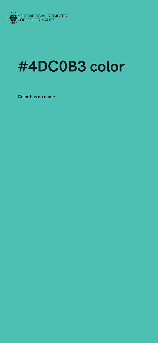 #4DC0B3 color image