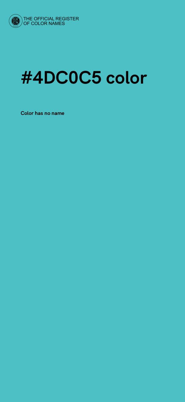 #4DC0C5 color image