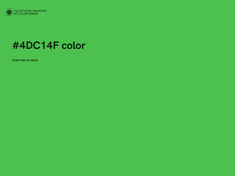 #4DC14F color image