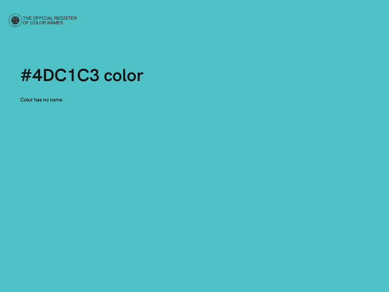#4DC1C3 color image