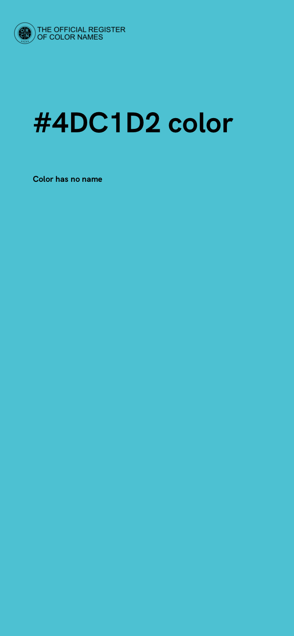 #4DC1D2 color image