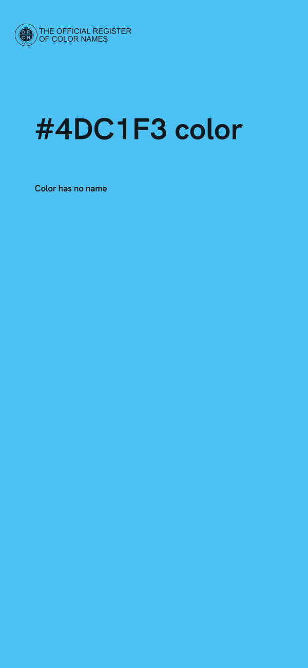 #4DC1F3 color image