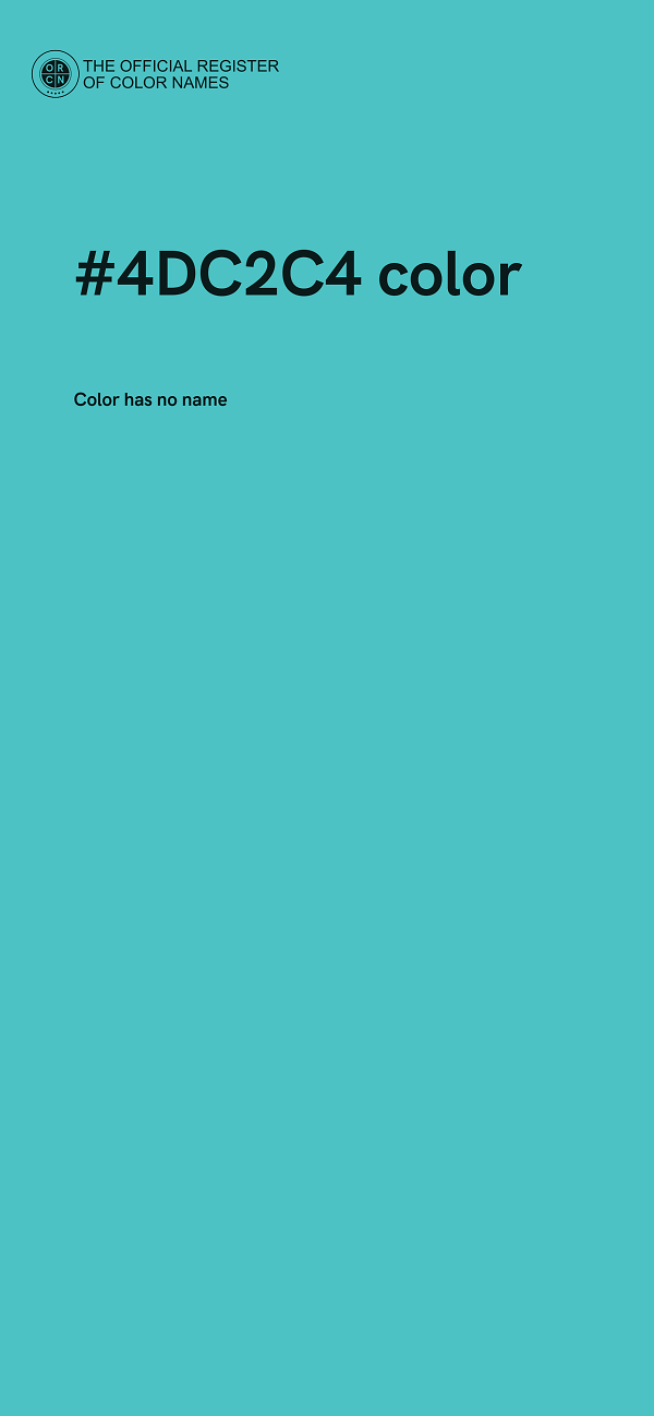 #4DC2C4 color image
