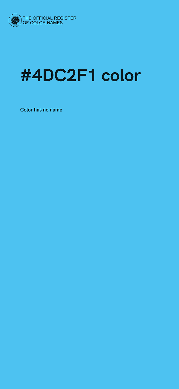 #4DC2F1 color image