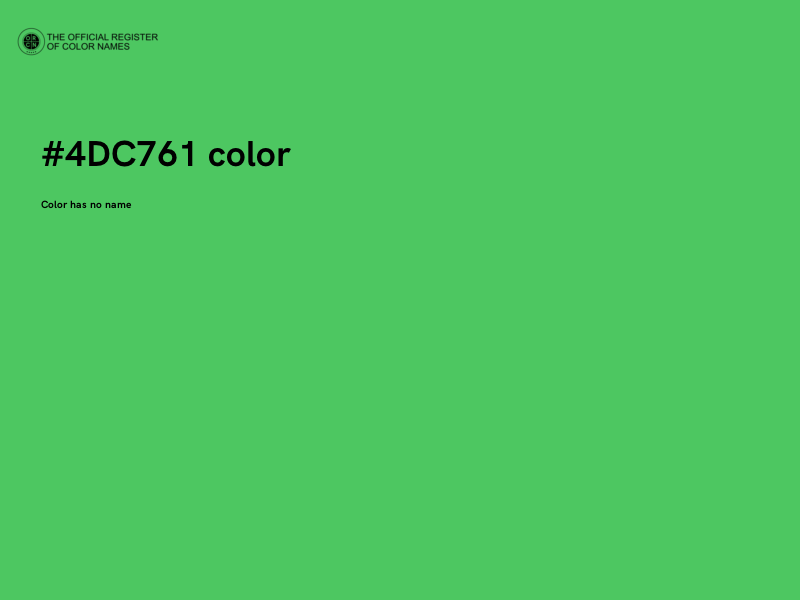 #4DC761 color image