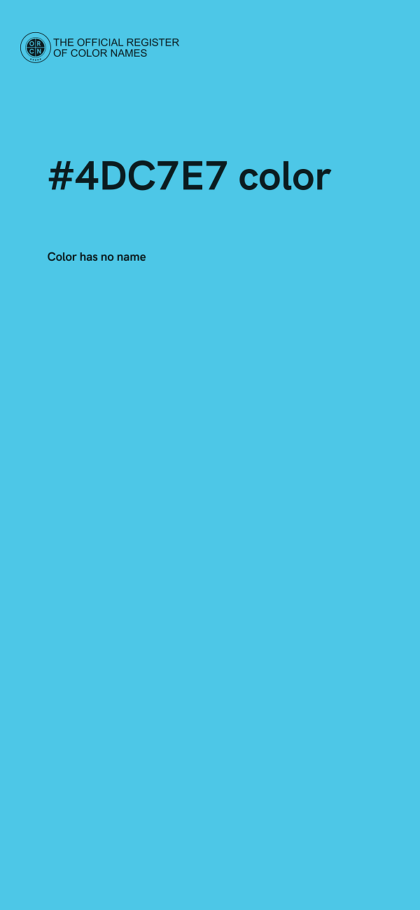 #4DC7E7 color image
