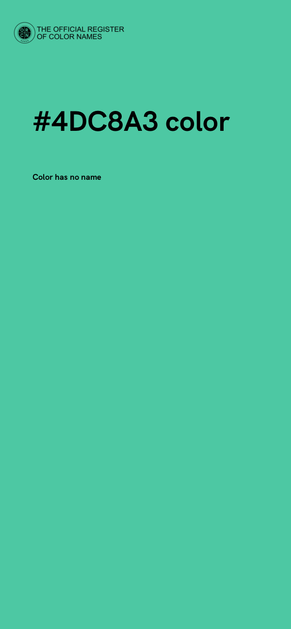 #4DC8A3 color image