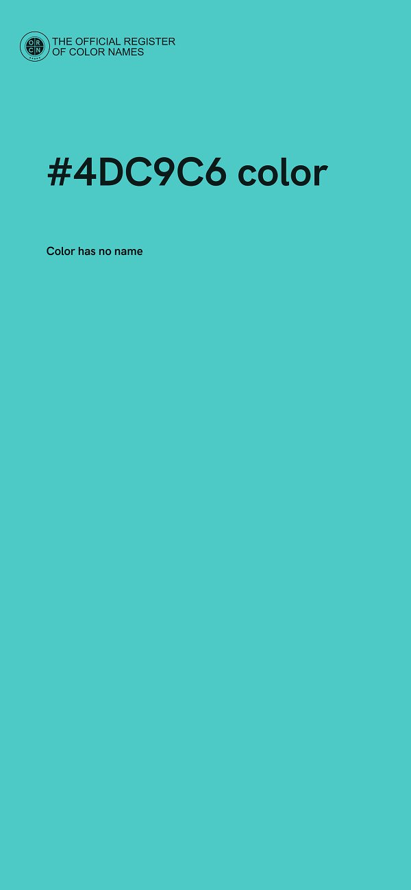 #4DC9C6 color image