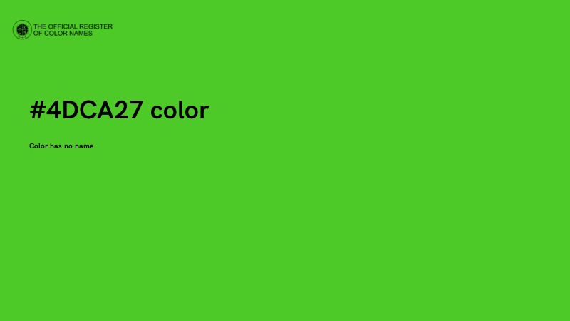 #4DCA27 color image