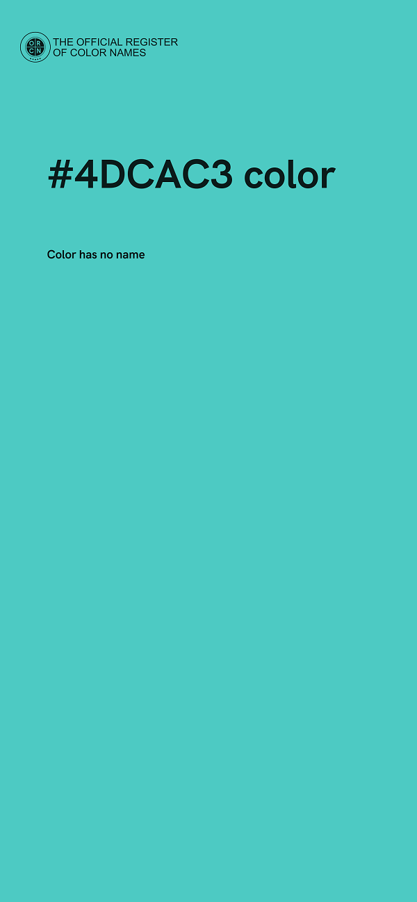 #4DCAC3 color image