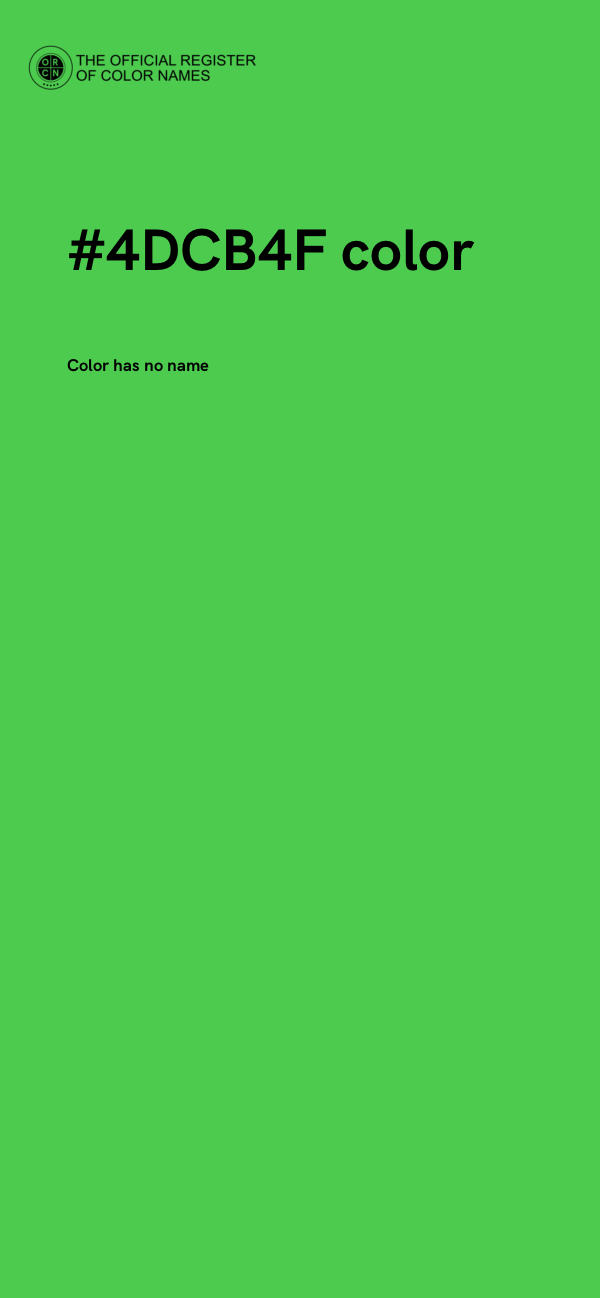 #4DCB4F color image