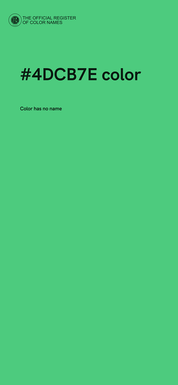 #4DCB7E color image