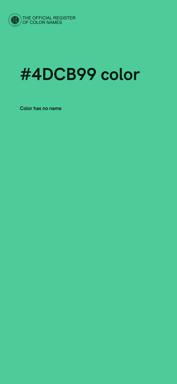 #4DCB99 color image